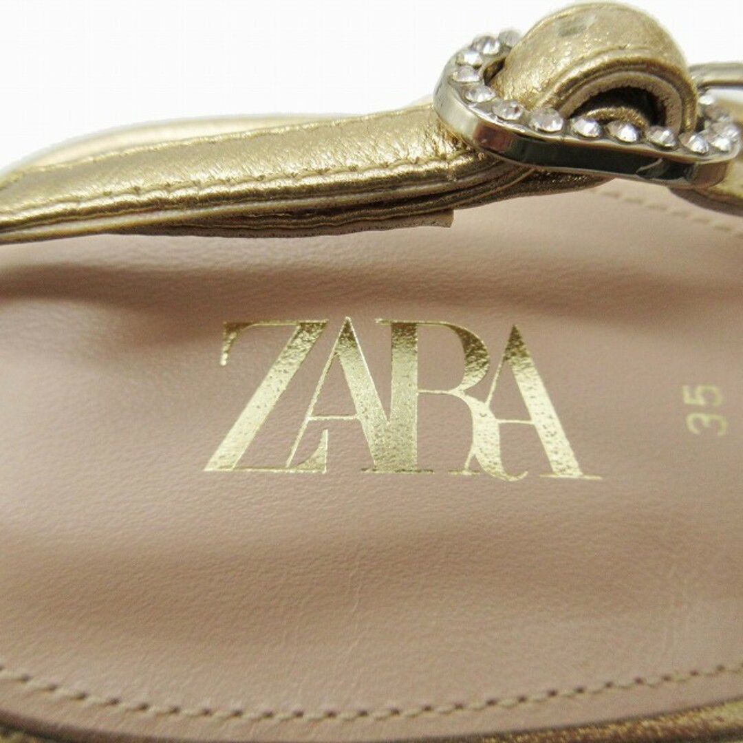 ZARA(ザラ)のザラ ZARA アンクルストラップ ハイヒール サンダル ラインストーン 装飾 レディースの靴/シューズ(サンダル)の商品写真