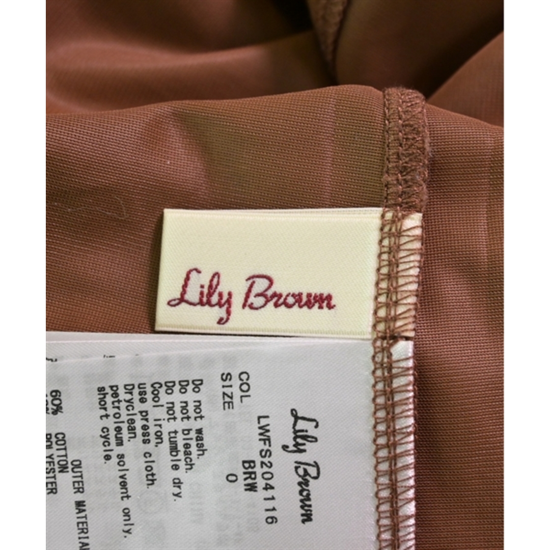 Lily Brown(リリーブラウン)のLILY BROWN ロング・マキシ丈スカート 0(S位) 茶(総柄) 【古着】【中古】 レディースのスカート(ロングスカート)の商品写真