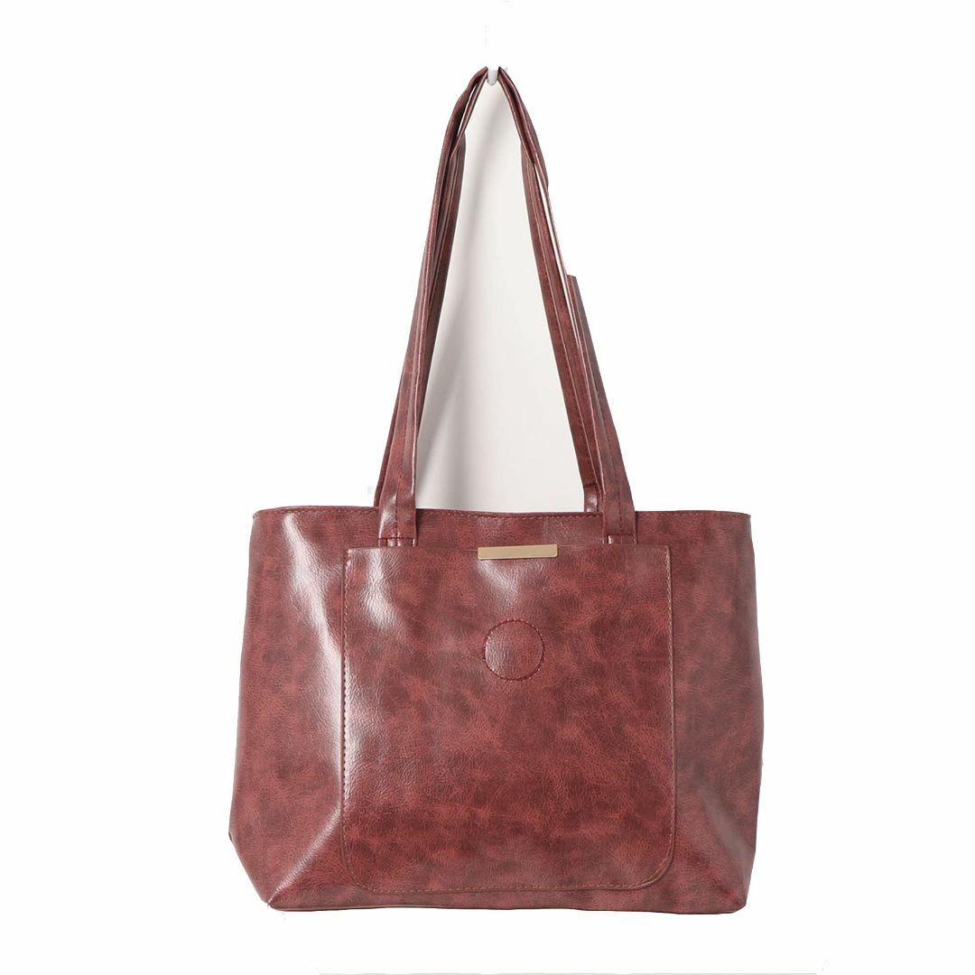 【色: ピンク】[アイモハ] トートバッグ ファスナー付き レディース 合成皮革 レディースのバッグ(その他)の商品写真