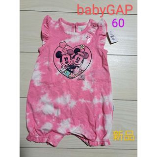 ベビーギャップ(babyGAP)の【新品】ベビーギャップ　ディズニー　ミニーちゃん　ロンパース　女の子　60サイズ(ロンパース)