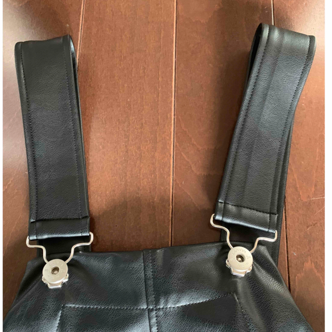 LANVIN en blue合成皮革ジャンパースカートサイズ38 LANVIN en blue合成皮革ジャンパースカートサイズ38