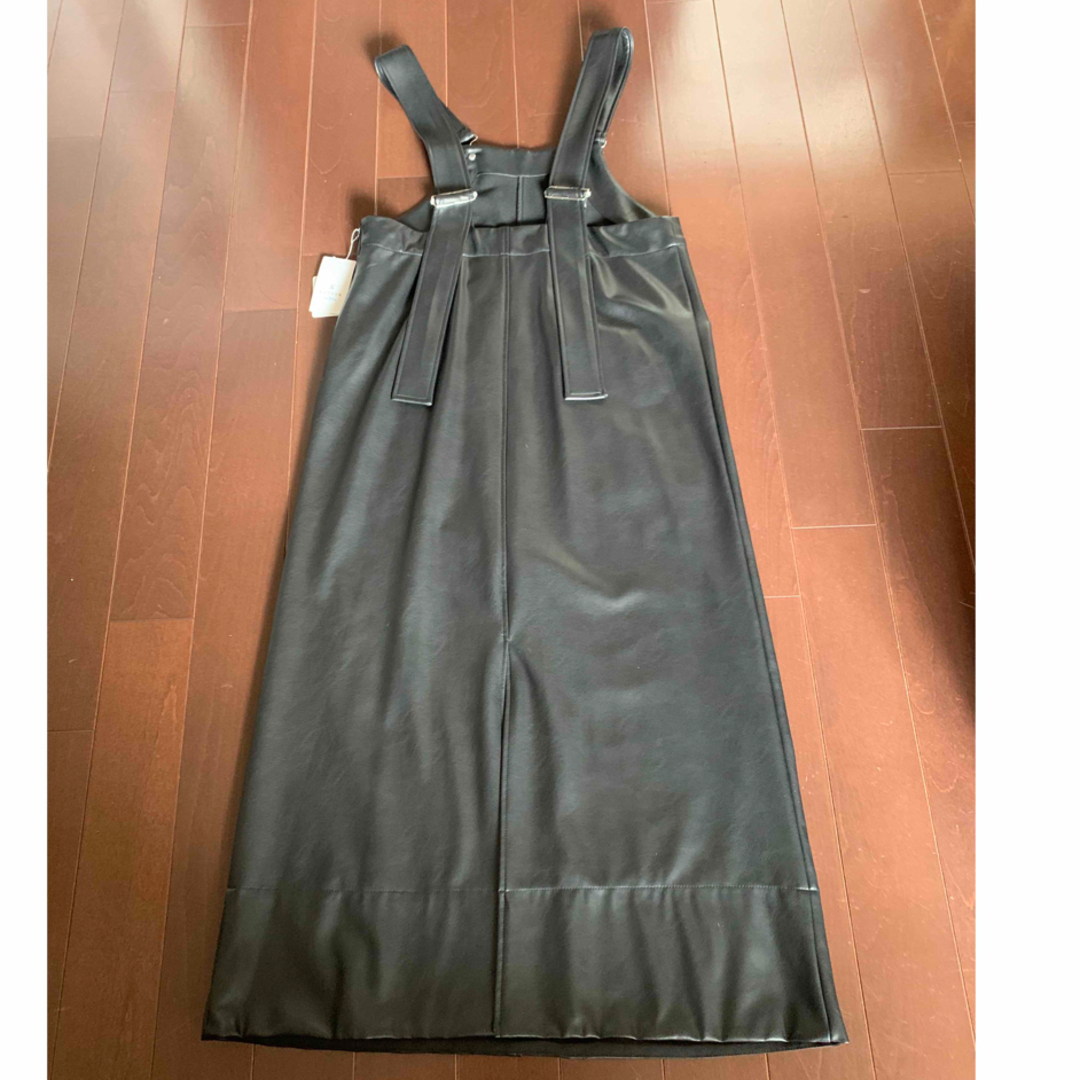 LANVIN en Bleu - LANVIN en blue合成皮革ジャンパースカート LANVIN en Bleu - LANVIN en blue合成皮革ジャンパースカート