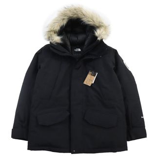 ザノースフェイス(THE NORTH FACE)の未使用品●THE NORTH FACE ザ・ノースフェイス ND92342 Antarctica Parka アンタークティカパーカ ファー ロゴワッペン付き フーデッドダウンジャケット ブラック XL 正規品 メンズ(ダウンジャケット)