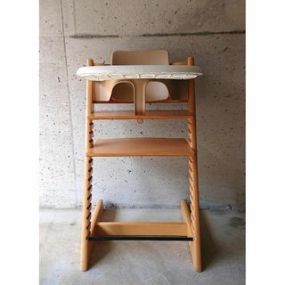 ストッケ(Stokke)の【美品】ストッケ　ナチュラル　SN.3～　ベビーセット・トレイ付き(その他)