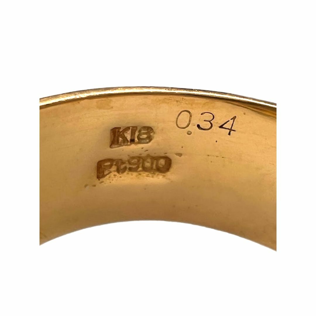 K18 Pt900 ダイヤモンドリング 13号 18金 プラチナ レディースのアクセサリー(リング(指輪))の商品写真