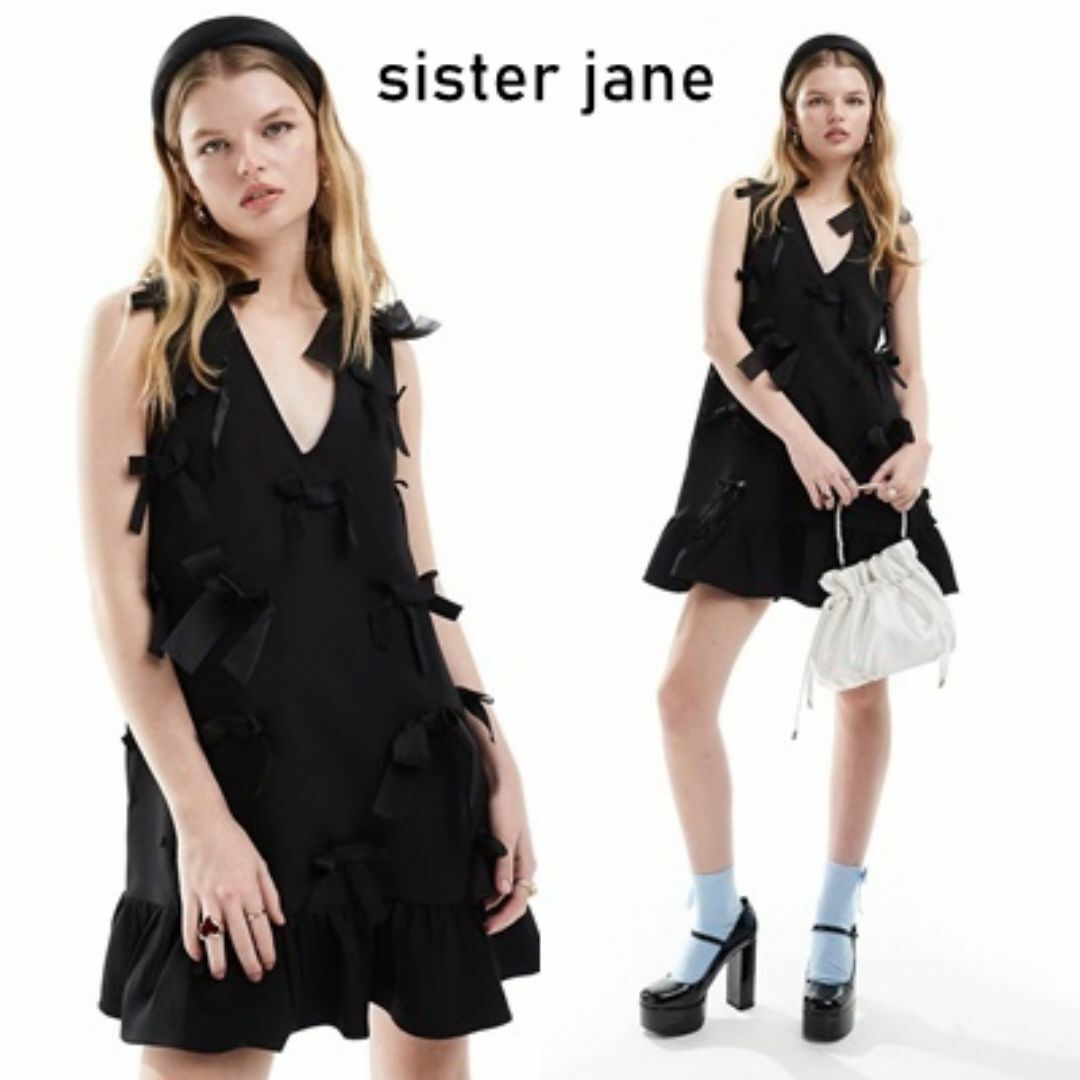 sister jane(シスタージェーン)のSister Jane リボンデザイン ミニワンピース レディースのワンピース(ミニワンピース)の商品写真