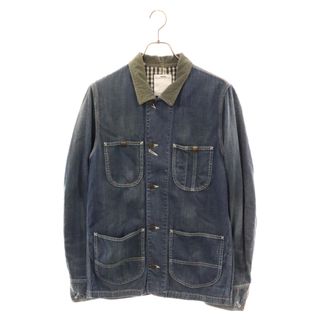 ヴィスヴィム(VISVIM)のVISVIM ヴィスヴィム 12SS SOCIAL SCULPTURE COVERALL DAMAGED チェック柄ライナー デニム カバーオール ジャケット インディゴ 0112105006020(Gジャン/デニムジャケット)