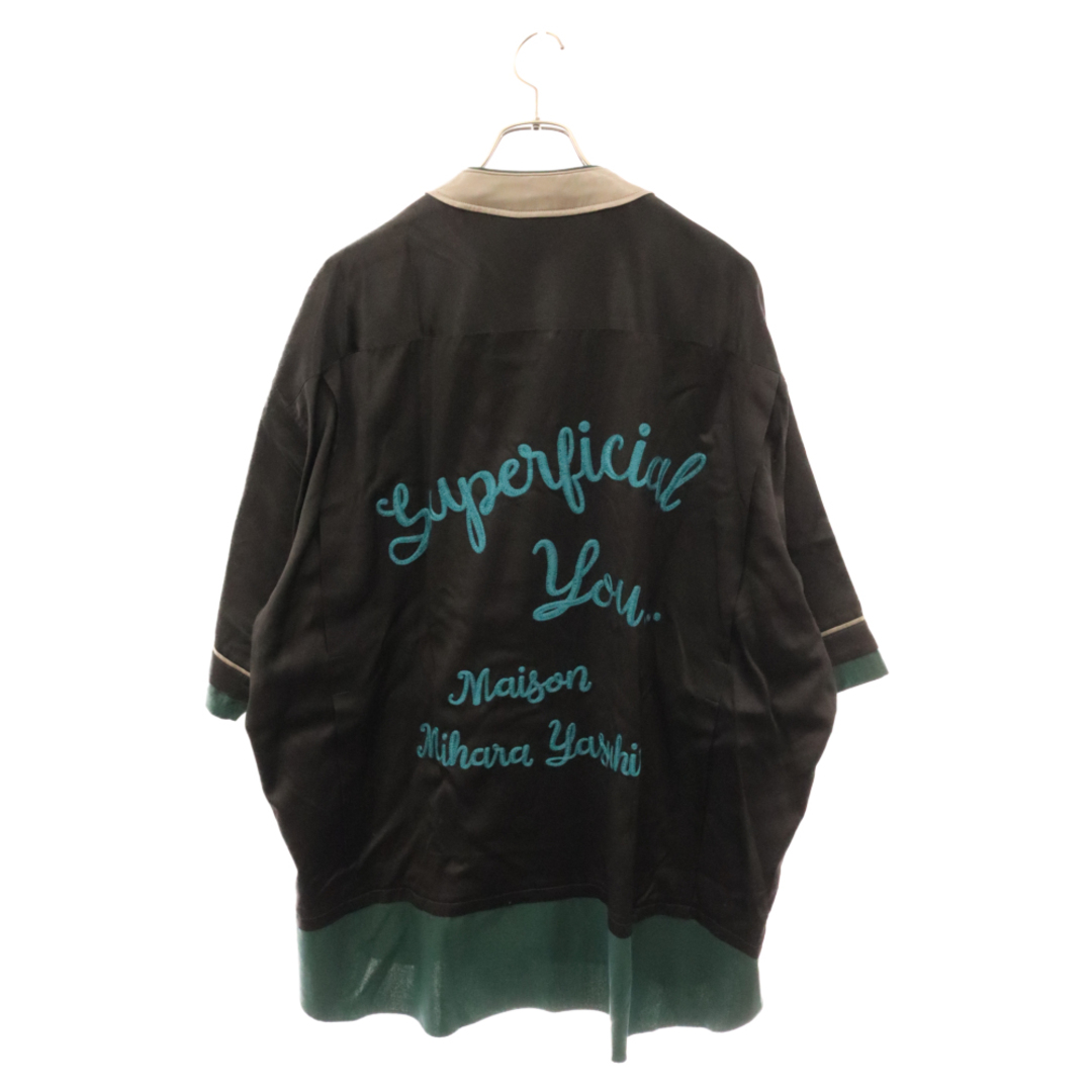 MIHARAYASUHIRO(ミハラヤスヒロ)のMIHARA YASUHIRO ミハラヤスヒロ 23SS Mix layered bowling shirt ミックス レイヤード ボウリング 半袖シャツ ブラック A10SH073 メンズのトップス(シャツ)の商品写真