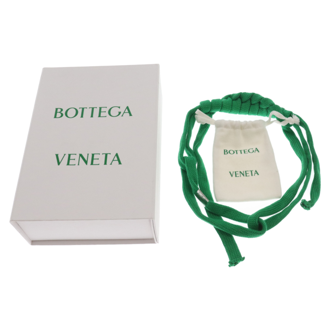 Bottega Veneta(ボッテガヴェネタ)のBOTTEGA VENETA ボッテガヴェネタ トライアングルキーリング カラビナ シルバーxブラック 2連 メンズのアクセサリー(その他)の商品写真
