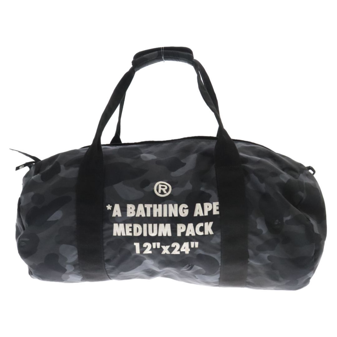 A BATHING APE(アベイシングエイプ)のA BATHING APE アベイシングエイプ OLD APE ロゴプリント ナイロン ボストン バッグ ブラック メンズのバッグ(ボストンバッグ)の商品写真