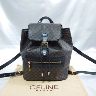 セリーヌ(celine)の極美品 CELINE マカダム柄 希少カラー バックパック リュックサック(リュック/バックパック)