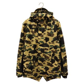 A BATHING APE アベイシングエイプ 1ST CAMO SNOWBOARD JACKET カモ スノーボードジャケット フード付きジャケット カモフラージュ 迷彩 001HJD701002X カーキ/グリーン