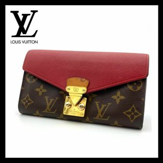 ルイヴィトン(LOUIS VUITTON)の【美品】ルイヴィトン　長財布　ポルトフォイユパラス　モノグラム　レッド(財布)