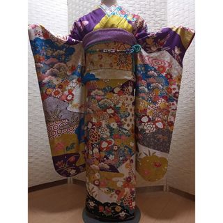 週末限定価格！☆used品☆ 成人式 古典文様 金駒 金彩 豪華振袖フルセット(振袖)