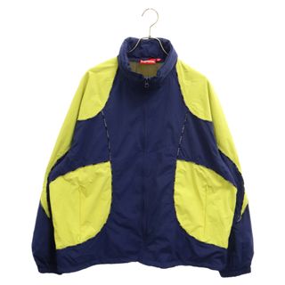 シュプリーム(Supreme)のSUPREME シュプリーム 23AW Logo Piping Hooded Track Jacket ロゴパイピング フーデッドトラックナイロンジャケット ブルー/イエロー(フライトジャケット)