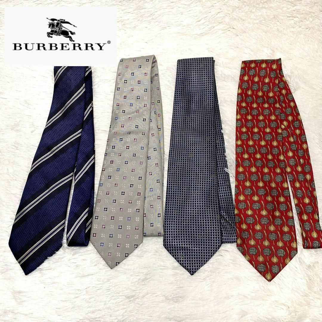 BURBERRY(バーバリー)の【良品・バラ売可】Burberry シルク ネクタイ 4本セット メンズのファッション小物(ネクタイ)の商品写真