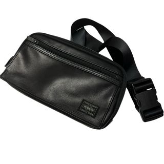 ポーター(PORTER)のPORTER ポーター AMAZE WAIST BAG レザー ブラック メンズ(ボディーバッグ)