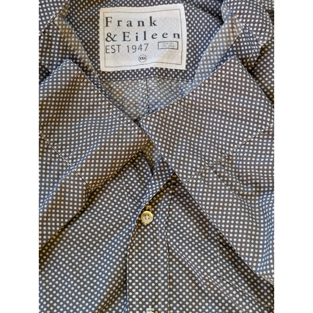 Frank&Eileen(フランクアンドアイリーン)のフランク＆アイリーン 長袖シャツ バリー シワ加工 ネイビー ドット xxs レディースのトップス(シャツ/ブラウス(長袖/七分))の商品写真