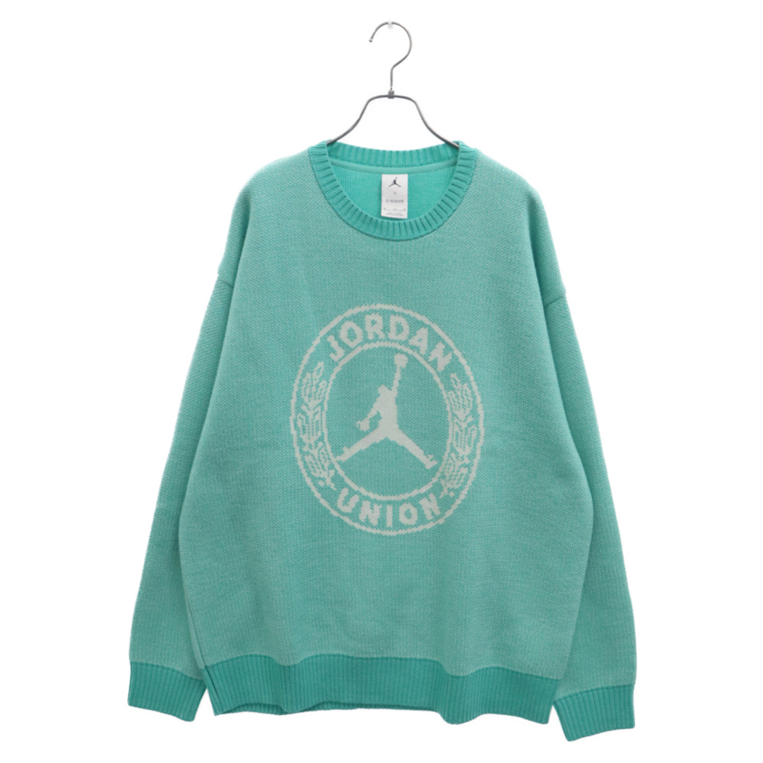 NIKE(ナイキ)のNIKE ナイキ 23SS×UNION JORDAN LOGO SWEATER ジョーダンロゴ ニットセーター グリーン DV7355-348 メンズのトップス(ニット/セーター)の商品写真