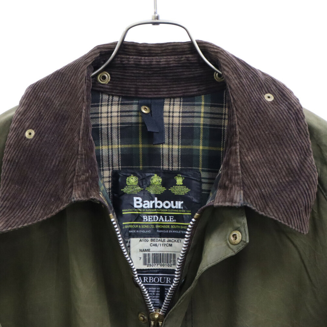 Barbour(バーブァー)のBarbour バブアー 90S BEDALE JACKET ビデイル オイルド ジップアップ ジャケット カーキ A100 メンズのジャケット/アウター(フライトジャケット)の商品写真