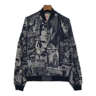 ヒステリックグラマー(HYSTERIC GLAMOUR)のHYSTERIC GLAMOUR ブルゾン M 紺系x白系(総柄) 【古着】【中古】(その他)