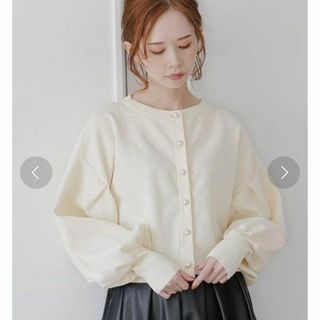 musty women  春カーデ ボリュームスリーブカーディガン美品