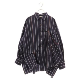 ジエダ(Jieda)のJieda ジエダ HAND STITCH STRIPE SHIRT 手縫いストライプ 長袖シャツ ネイビー Jie-20w-SH02(シャツ)