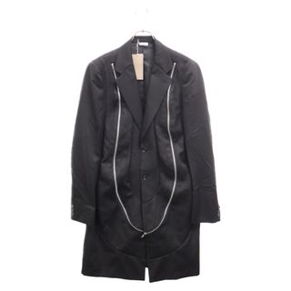 COMME des GARCONS HOMME PLUS コムデギャルソンオムプリュス 23AW ノッチドラペル フロントジップ 2B ロングテーラードジャケット ブラック PL-J038