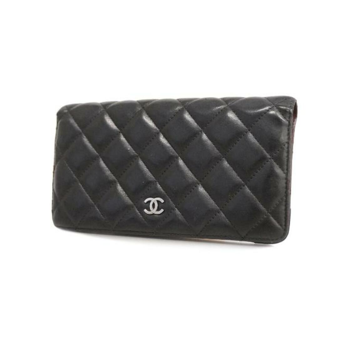 CHANEL(シャネル)の★SALE 【4ha0251】シャネル 長財布/マトラッセ/ラムスキン/ブラック/シルバー金具 【中古】 レディース レディースのファッション小物(財布)の商品写真