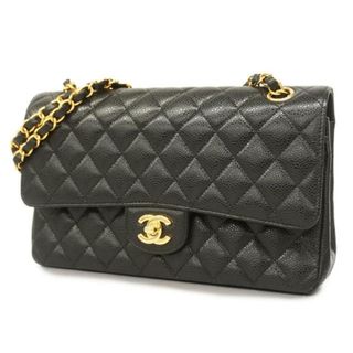 シャネル(CHANEL)の★SALE 【4ha0266】シャネル ショルダーバッグ/マトラッセ/Wフラップ Wチェーン/キャビアスキン/ブラック/ゴールド金具 【中古】 レディース(ショルダーバッグ)