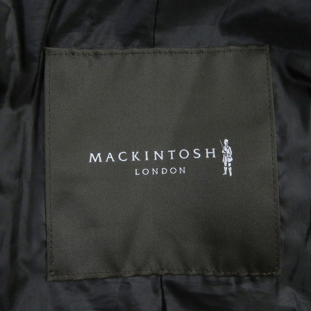 美品□MACKINTOSH LONDON/マッキントッシュロンドン ロゴレザータグ WZIP フーデッド ダウンコート ダウンジャケット ダークネイビー 38 正規品 レディース レディースのジャケット/アウター(ダウンコート)の商品写真