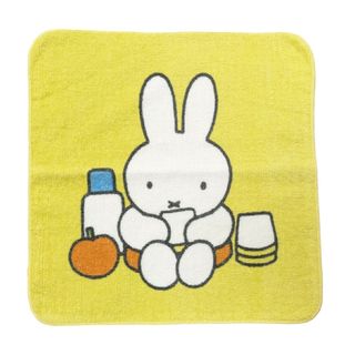 ミッフィーとすてきなキャンプ miffy ハンドタオル ピクニック イエロー(キャラクターグッズ)