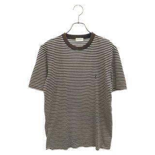 サンローラン(Saint Laurent)のSAINT LAURENT PARIS サンローランパリ 21SS Bleach Border Tee ブリーチ加工 ボーダー 半袖 カットソー Tシャツ ブラック/ホワイト 644058 YBYQ2(Tシャツ/カットソー(半袖/袖なし))