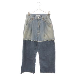 ジエダ(Jieda)のJieda ジエダ 23AW 2TONE BAGGY DENIM PANTS ツートーン切り替えバギーロングデニムパンツ インディゴ ワイド Jie-23W-PT02(デニム/ジーンズ)