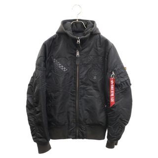 アルファインダストリーズ(ALPHA INDUSTRIES)のALPHA INDUSTRIES アルファ インダストリーズ MA-1 TIGHT D-TEC UNICOLOR PATCH フライト ボンバージャケット ブラック(フライトジャケット)