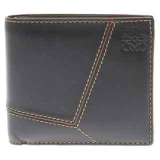 LOEWE - LOEWE ロエベ Puzzle Stitches Bi-Fold Coin Wallet C510118X01-1100 パズルステッチ コイン ウォレット 折り畳み財布 ブラック