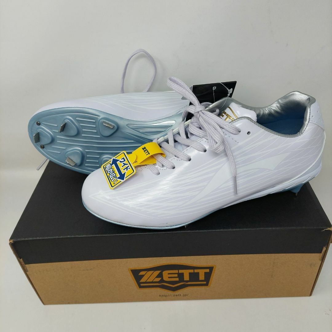 ZETT(ゼット)のゼット 野球 埋込みスパイク 白スパイク 24.5cm BSR2207WH スポーツ/アウトドアの野球(シューズ)の商品写真