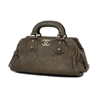 シャネル(CHANEL)の【4ha0332】シャネル ハンドバッグ/マトラッセ/キャビアスキン/ブラウン/シルバー金具 【中古】レディース(ハンドバッグ)