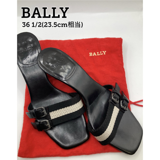 バリー(Bally)のBALLY  レディース レザー ブラック サンダル ミュール バリー 23.5(サンダル)