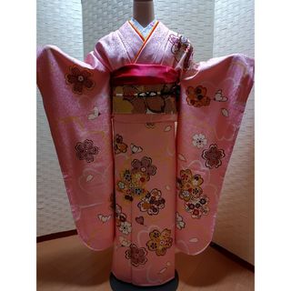 週末限定価格！☆used美品☆ 成人式 舞桜文 駒刺繍 豪華振袖フルセット(振袖)