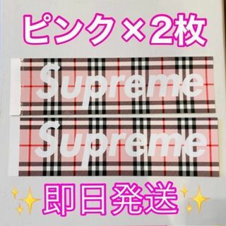 Supreme x Burberry box logo sticker 2枚(その他)