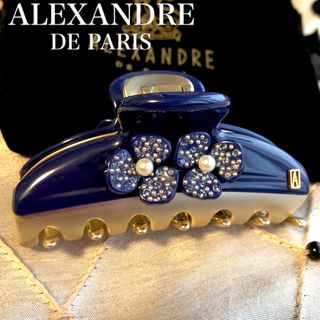 アレクサンドルドゥパリ(Alexandre de Paris)のアレクサンドルドゥパリ　42900円♡フラワー＆パール♡ヴァンドームクリップM(バレッタ/ヘアクリップ)