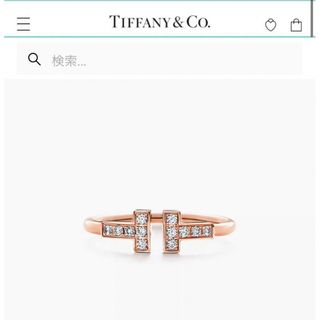 ティファニー(Tiffany & Co.)のTiffany♡Tワイヤーリング10号　ローズゴールド(リング(指輪))