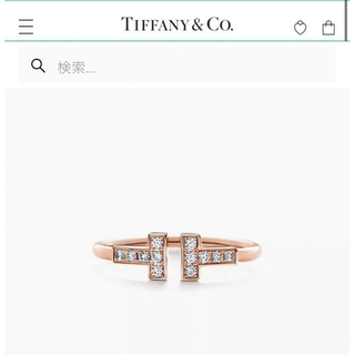 ティファニー(Tiffany & Co.)のTiffany♡Tワイヤーリング9号　ローズゴールド(リング(指輪))