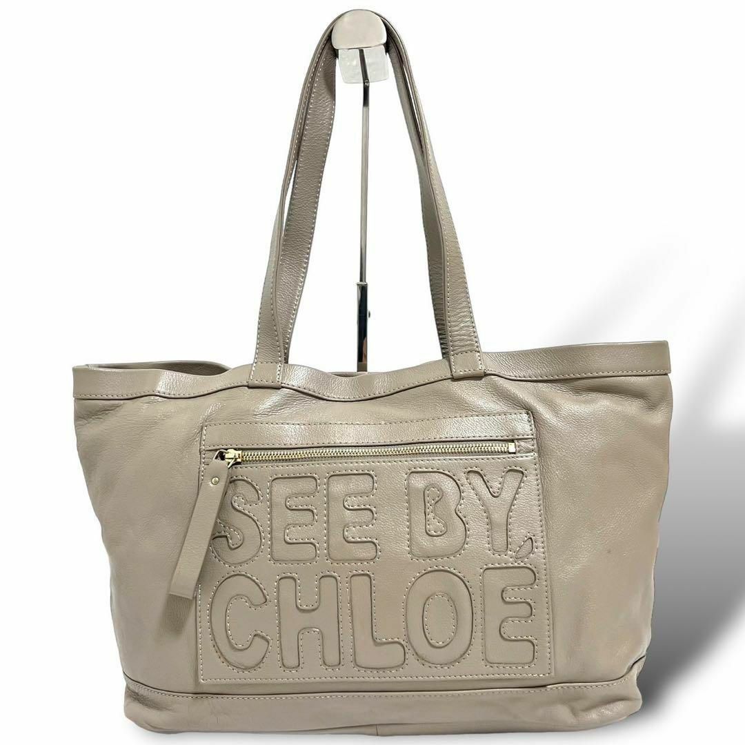 Chloe(クロエ)の美品　シーバイクロエ　トートバッグ ショルダーバッグ　肩掛け　レザー　A4収納可 レディースのバッグ(トートバッグ)の商品写真