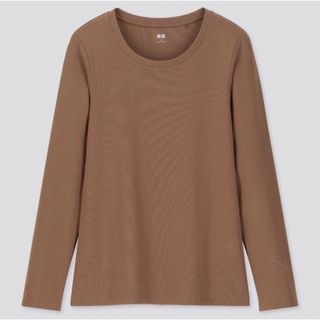 ユニクロ(UNIQLO)のユニクロ  コットンフライスクルーネックT 長袖 カットソー(Tシャツ(長袖/七分))