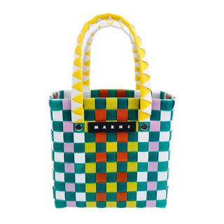 マルニ(Marni)のマルニ バッグ マイクロバスケット オレンジ ミニバッグ 編み込み 軽量(トートバッグ)