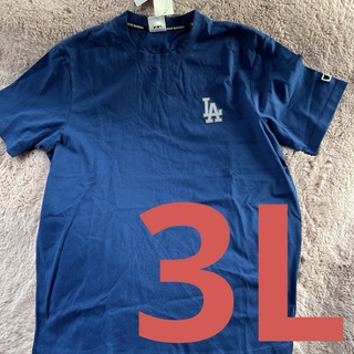 メジャーリーグベースボール(MLB)の3L！MLB ドジャース 大谷翔平 半袖 シャツ tシャツ　ブルー　刺繍(Tシャツ/カットソー(半袖/袖なし))