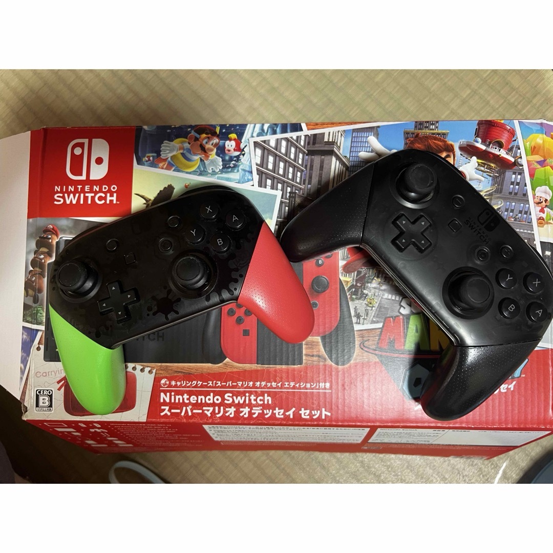 Nintendo Switch(ニンテンドースイッチ)の任天堂Switch マリオオデッセイエディション　本体4月26日まで販売 エンタメ/ホビーのゲームソフト/ゲーム機本体(家庭用ゲーム機本体)の商品写真