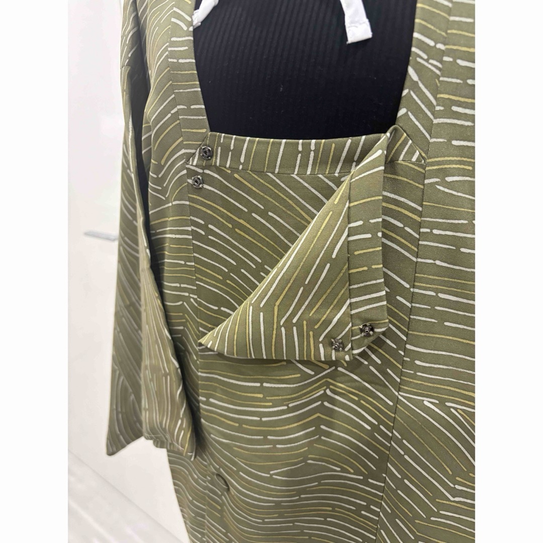 羽織 緑系 道行コート  レディースの水着/浴衣(着物)の商品写真